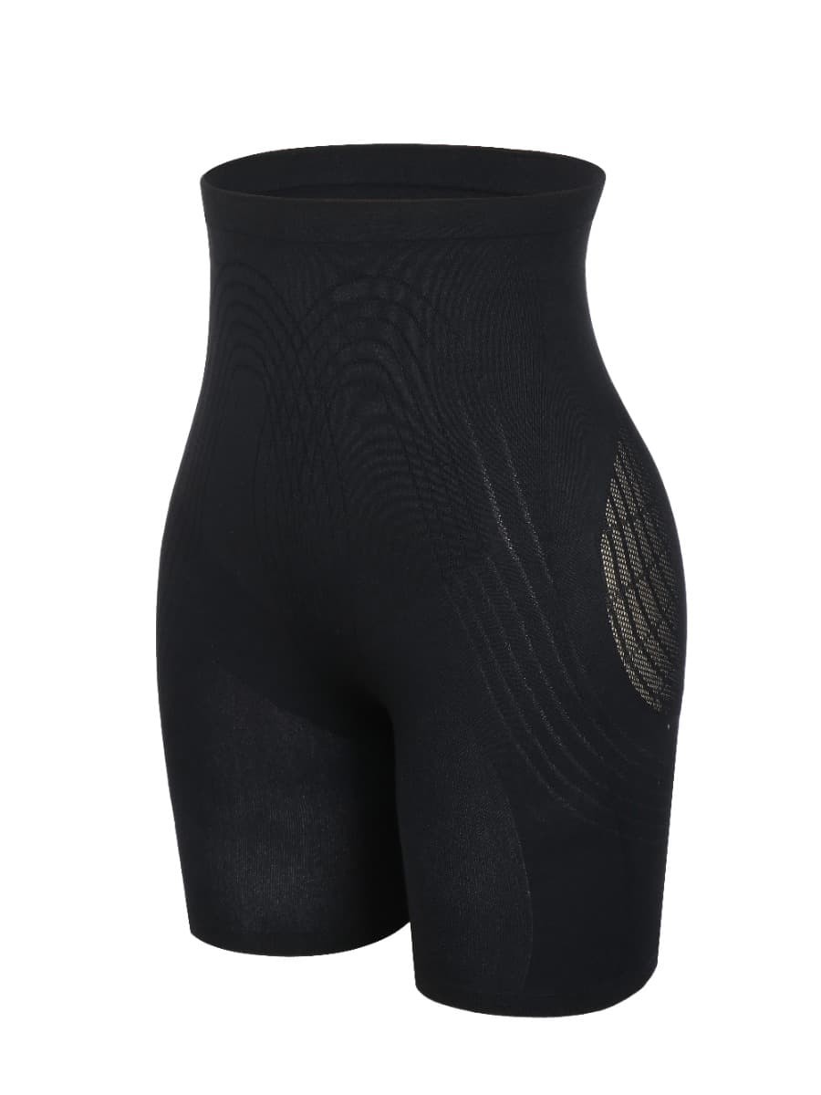 Wholesale Black High waisted Tummy Control Shorts Seamless Hourglass Figure
