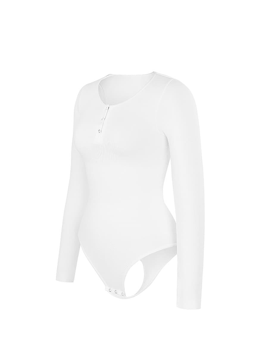 WHOLESALE SLIMMING LONG SLEEVE V NECK SHAPEWEAR BODYSUIT