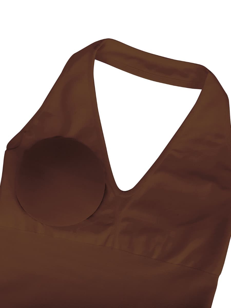 Hanging Neck Seamless Bodysuit Shapewear