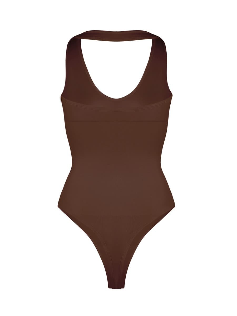 Hanging Neck Seamless Bodysuit Shapewear
