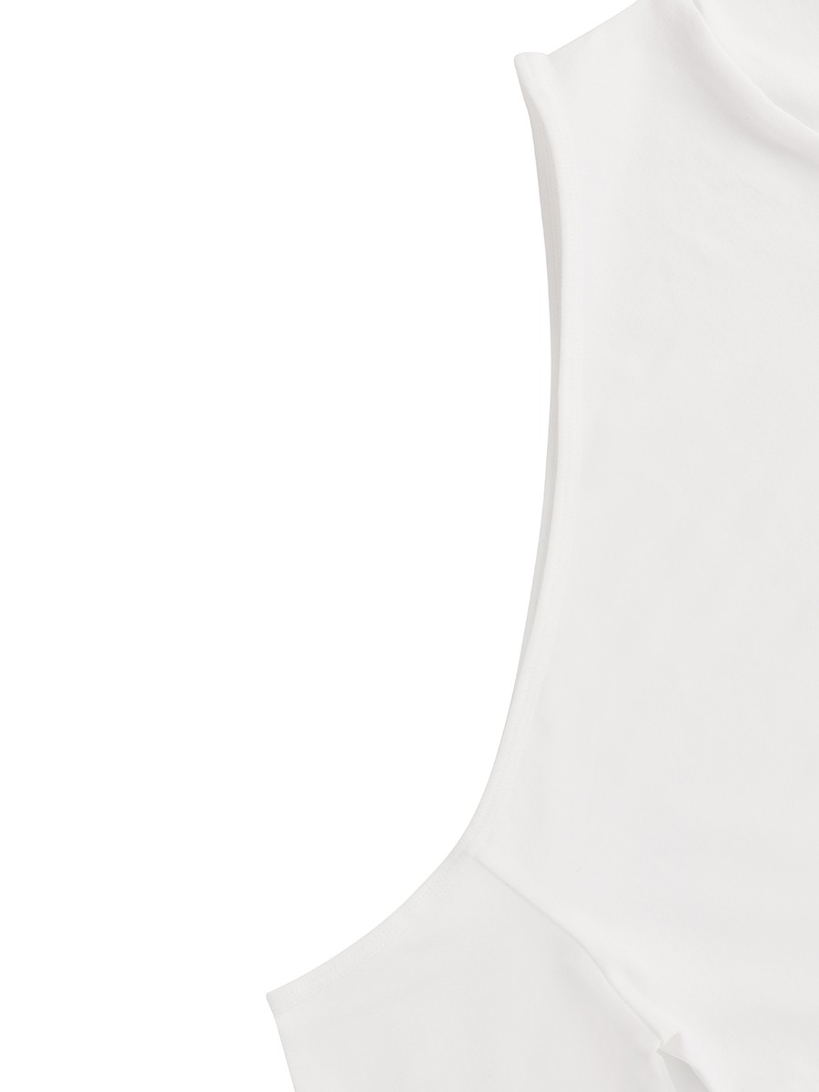 Seamless Long Sleeve Diagonal Neck Waist Trimming Thong Bodysuit