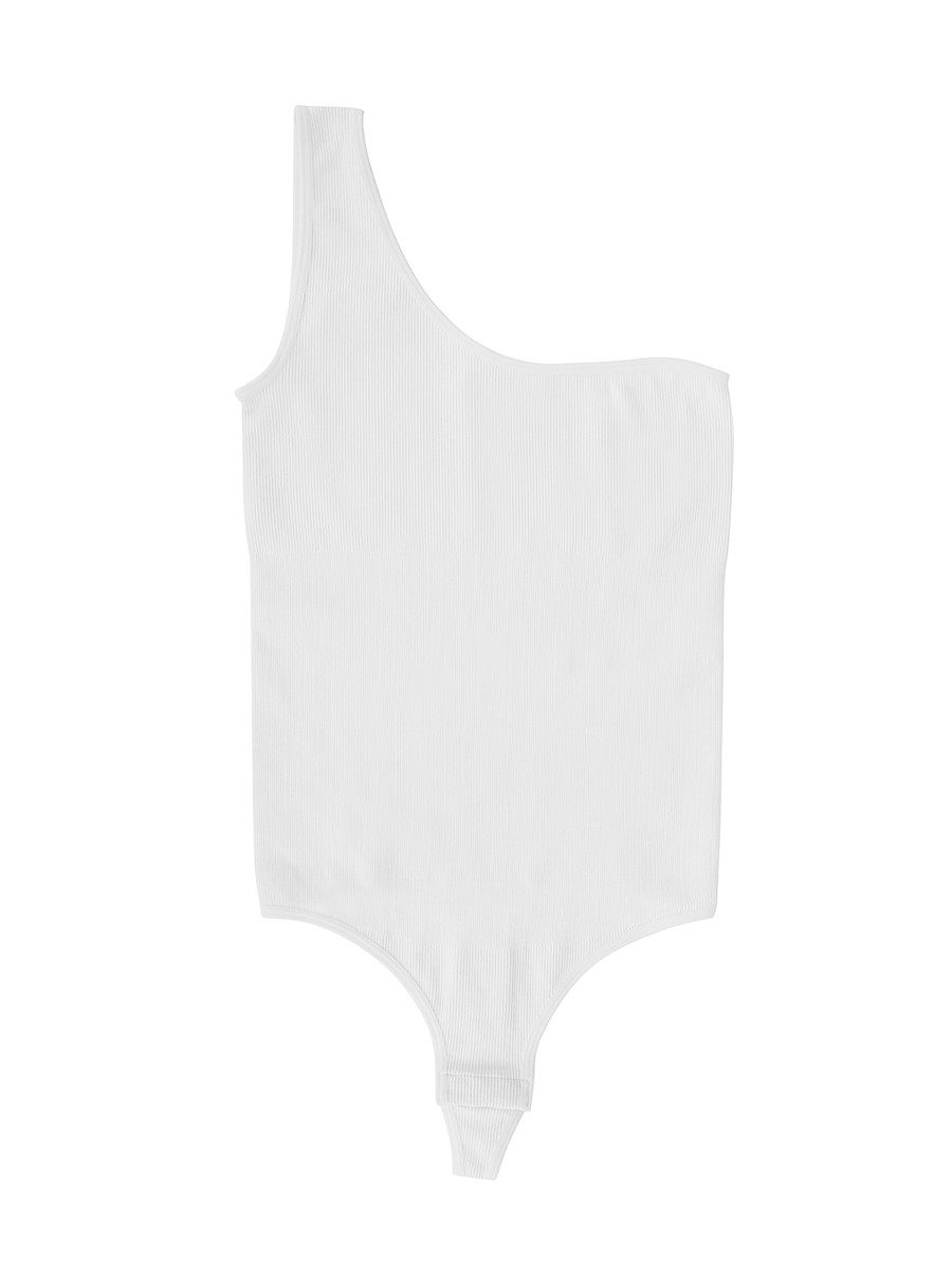 One-Shoulder Seamless Waist Sculpting Tummy Control Body Bodysuit