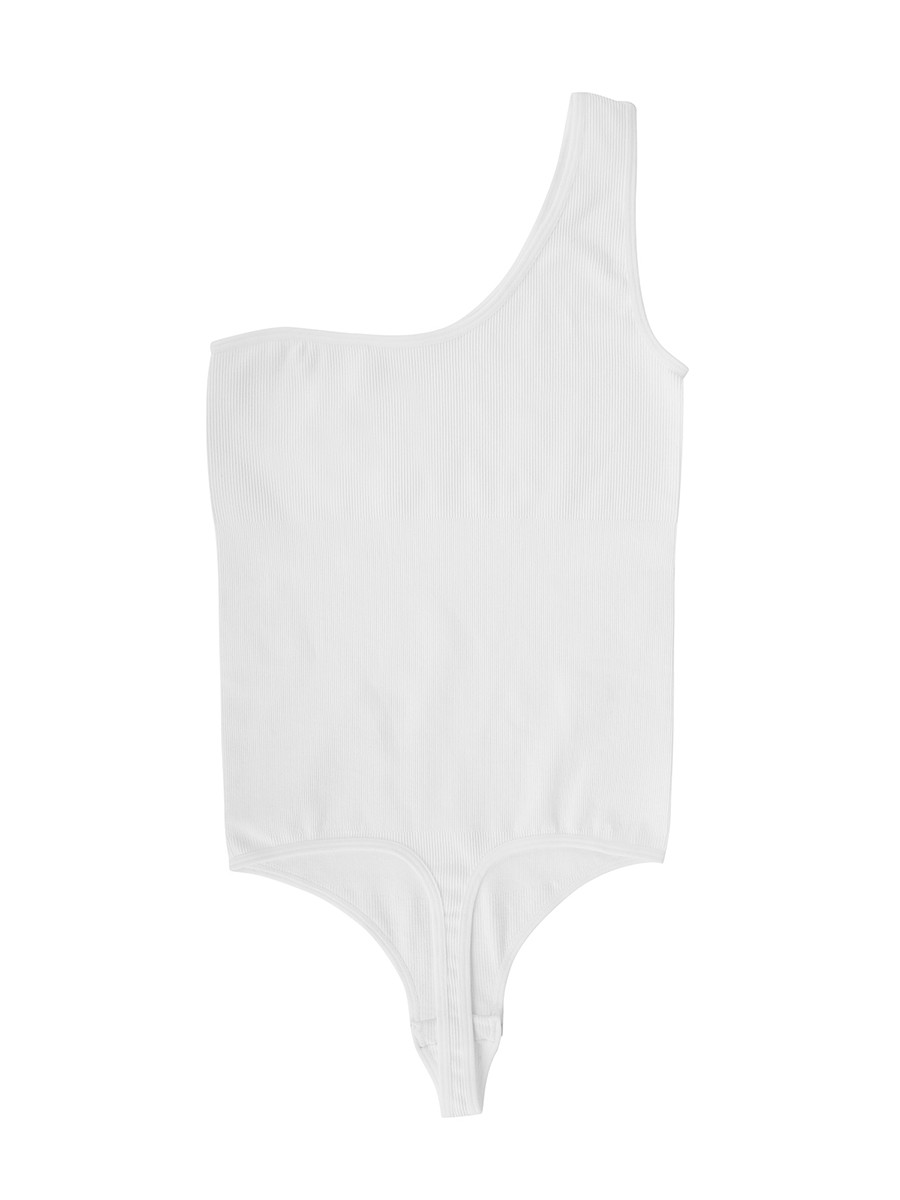 One-Shoulder Seamless Waist Sculpting Tummy Control Body Bodysuit