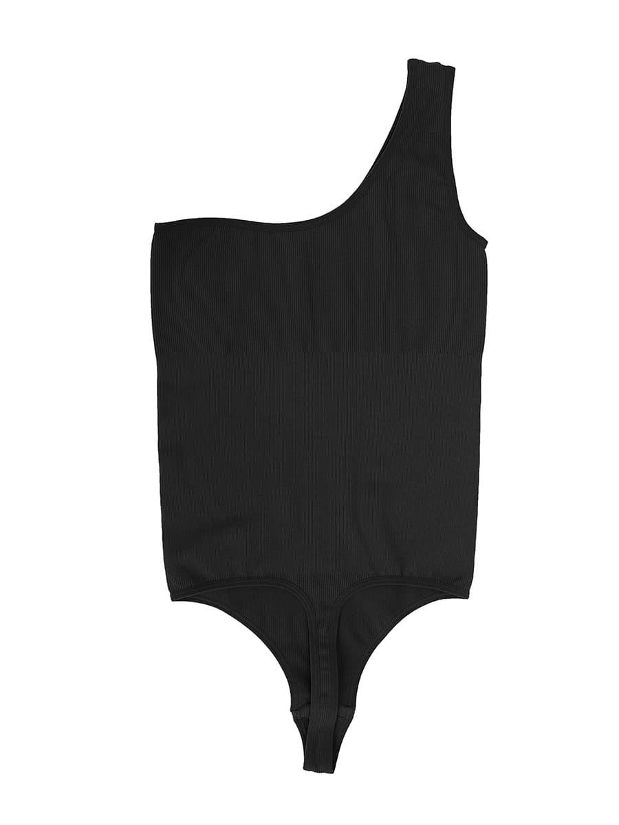 Wholesale Seamless One-Shoulder Waist Sculpting Tummy Control Body Bodysuit