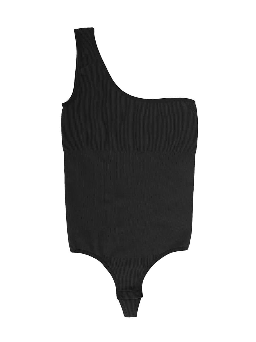 Wholesale Seamless One-Shoulder Waist Sculpting Tummy Control Body Bodysuit