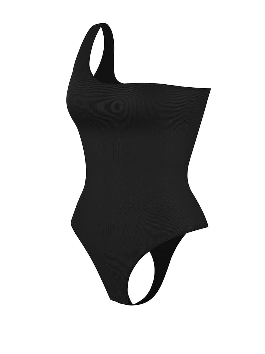 Wholesale Seamless One-Shoulder Waist Sculpting Tummy Control Body Bodysuit