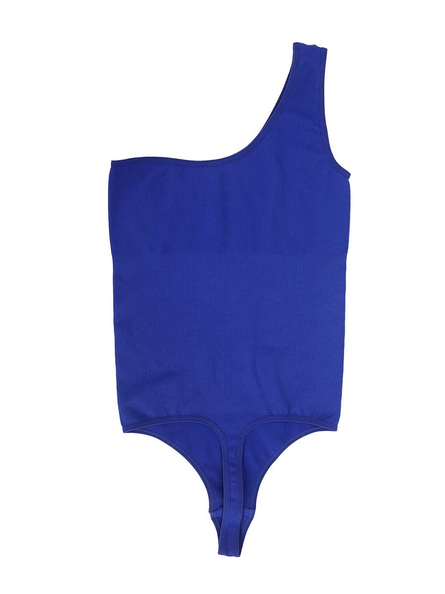 Wholesale Fashion One-Shoulder Waist Sculpting Tummy Control Seamless Body Bodysuit