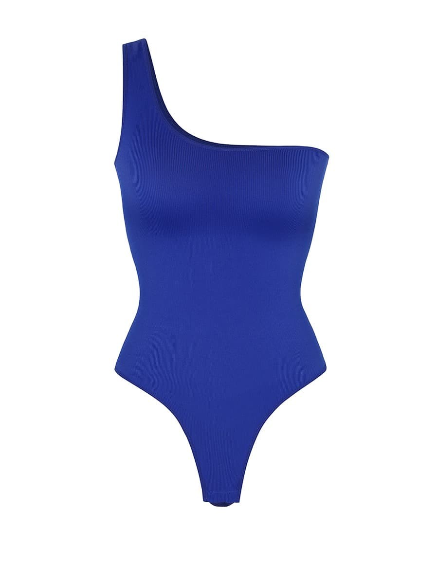 Wholesale Fashion One-Shoulder Waist Sculpting Tummy Control Seamless Body Bodysuit