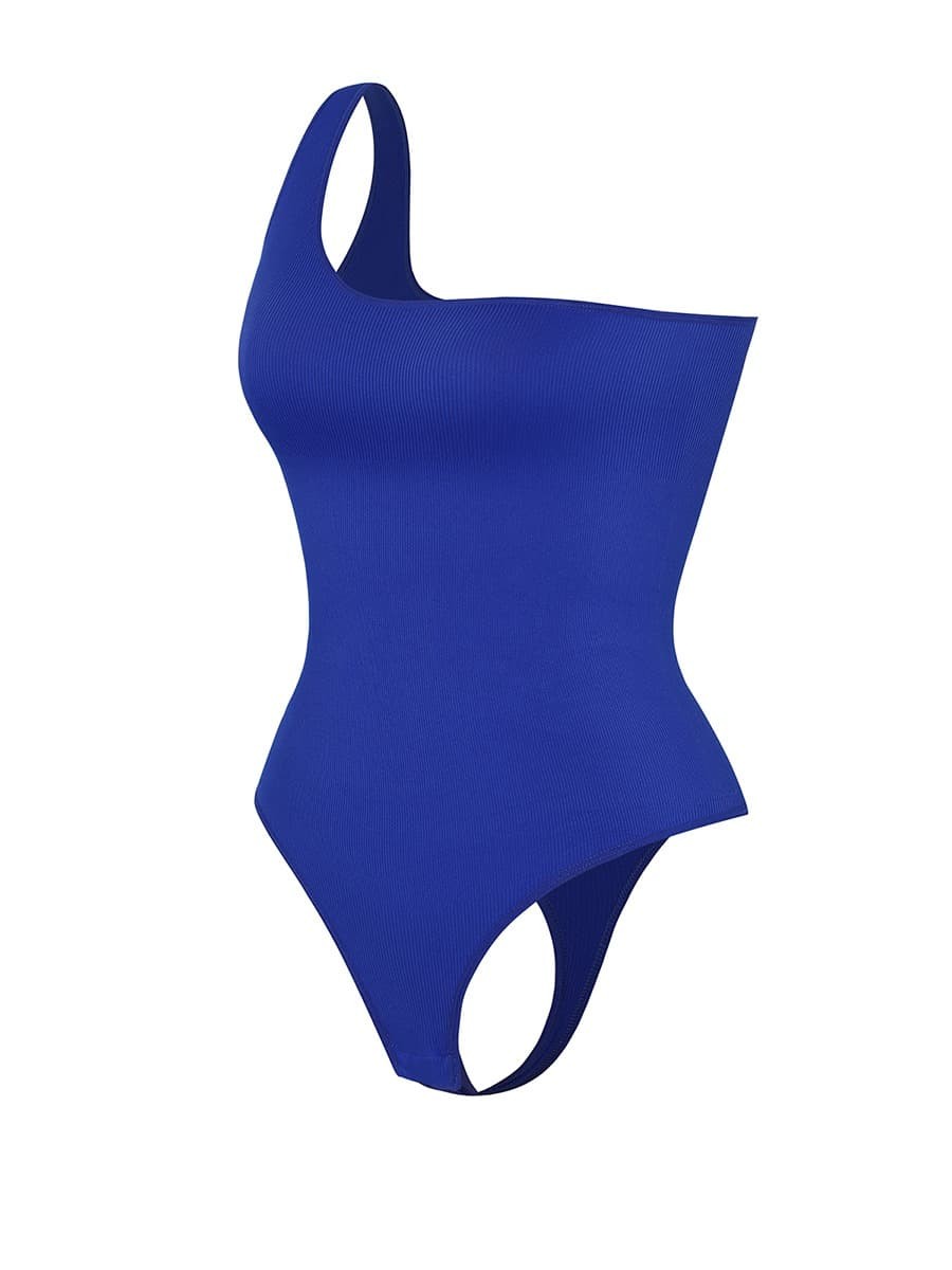 Wholesale Fashion One-Shoulder Waist Sculpting Tummy Control Seamless Body Bodysuit