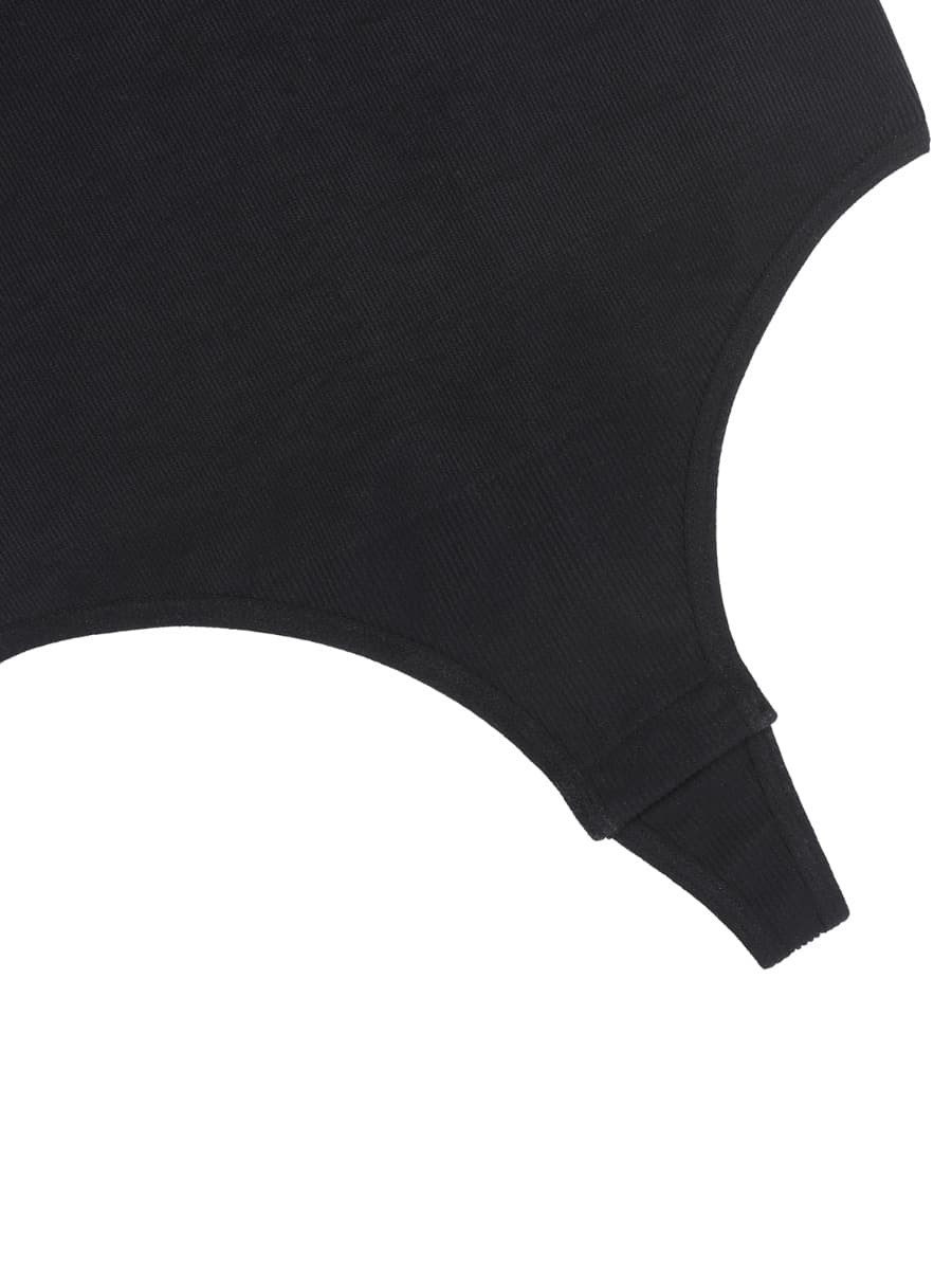 Crossover Halter Thong Bodysuit for Women