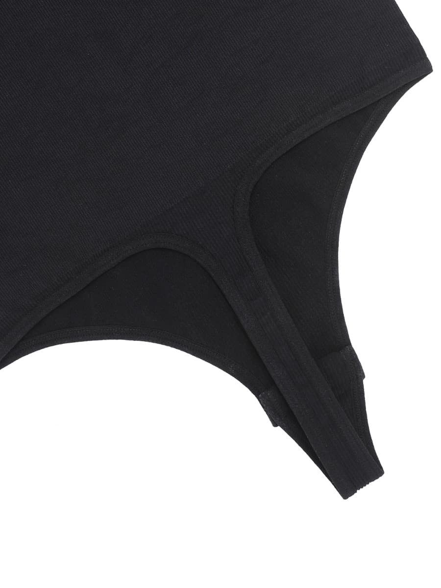 Crossover Halter Thong Bodysuit for Women
