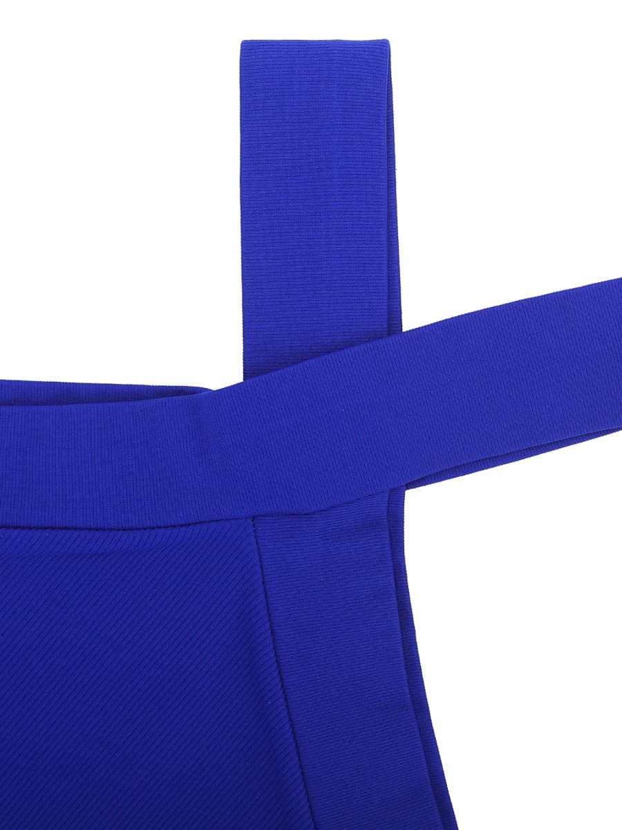 New Seamless Crossover Halter Thong Bodysuit for Women