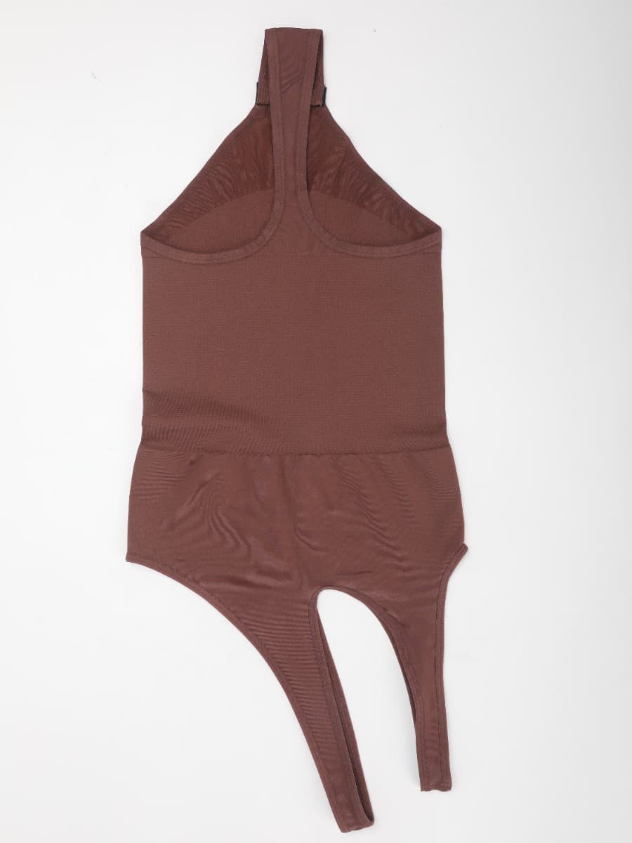 Fashion Seamless One-shoulder Cut Out Waist Shapewear Bodysuit