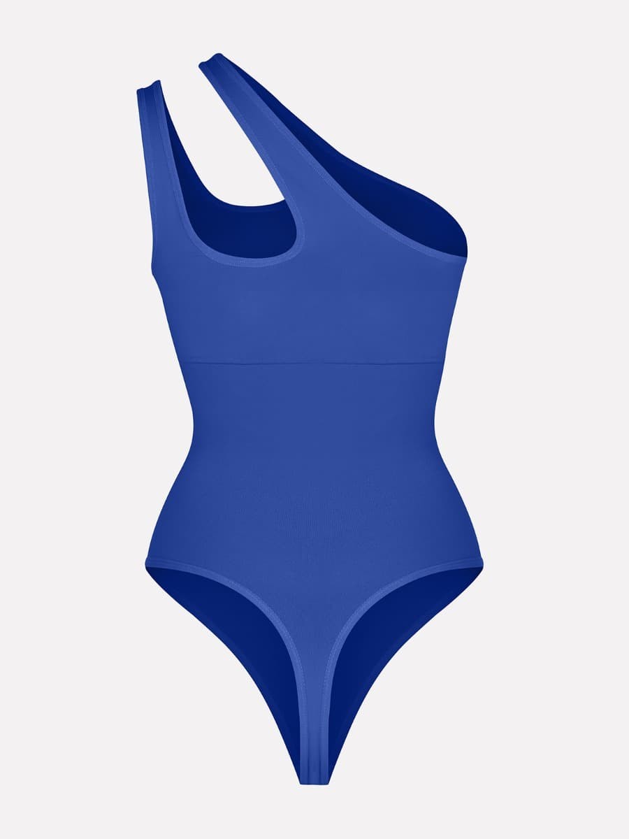 Seamless One-shoulder Cut Out Shapewear Bodysuit