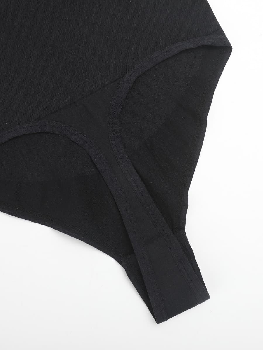 Fashion One-shoulder Cut Out Waist Compression Shapewear Bodysuit for Women