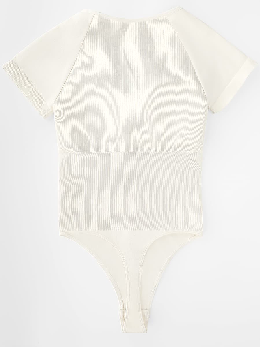 Eco-friendly Square Collar High Elastic Knit Seamless Shapewear Bodysuit