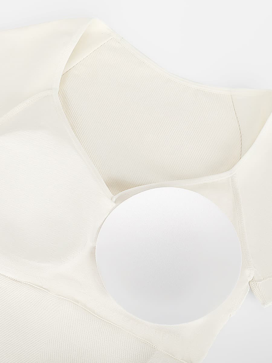 Eco-friendly Square Collar High Elastic Knit Seamless Shapewear Bodysuit
