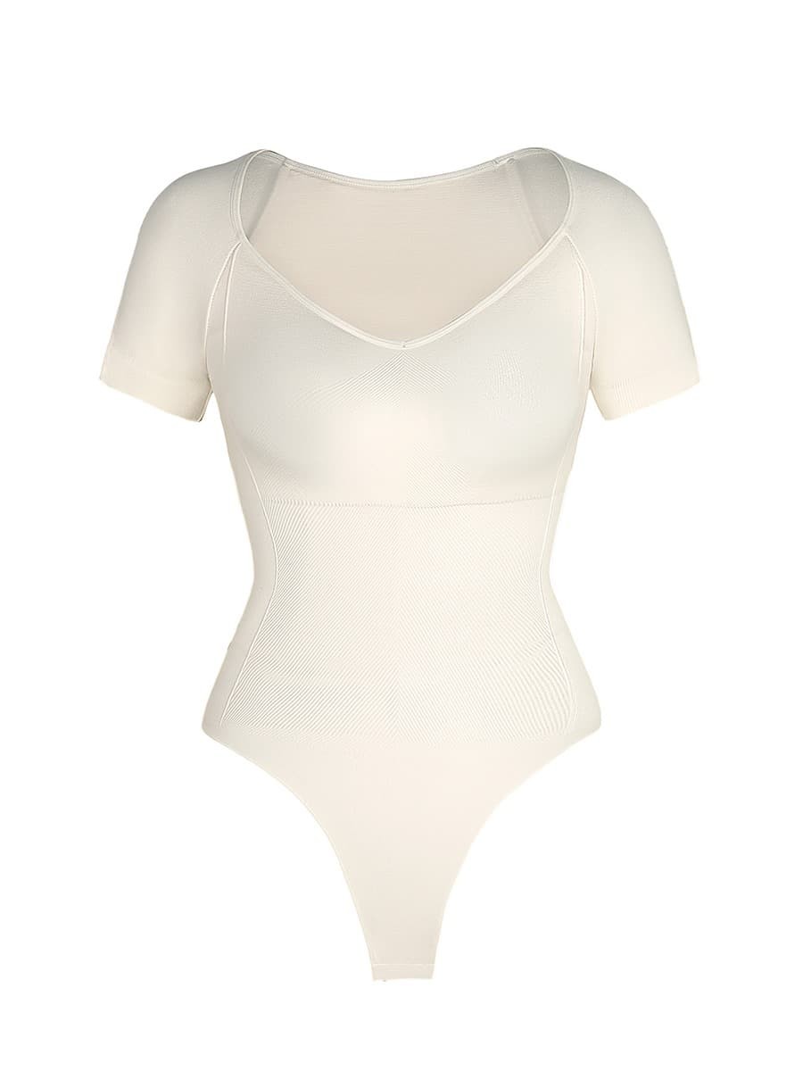 Eco-friendly Square Collar High Elastic Knit Seamless Shapewear Bodysuit