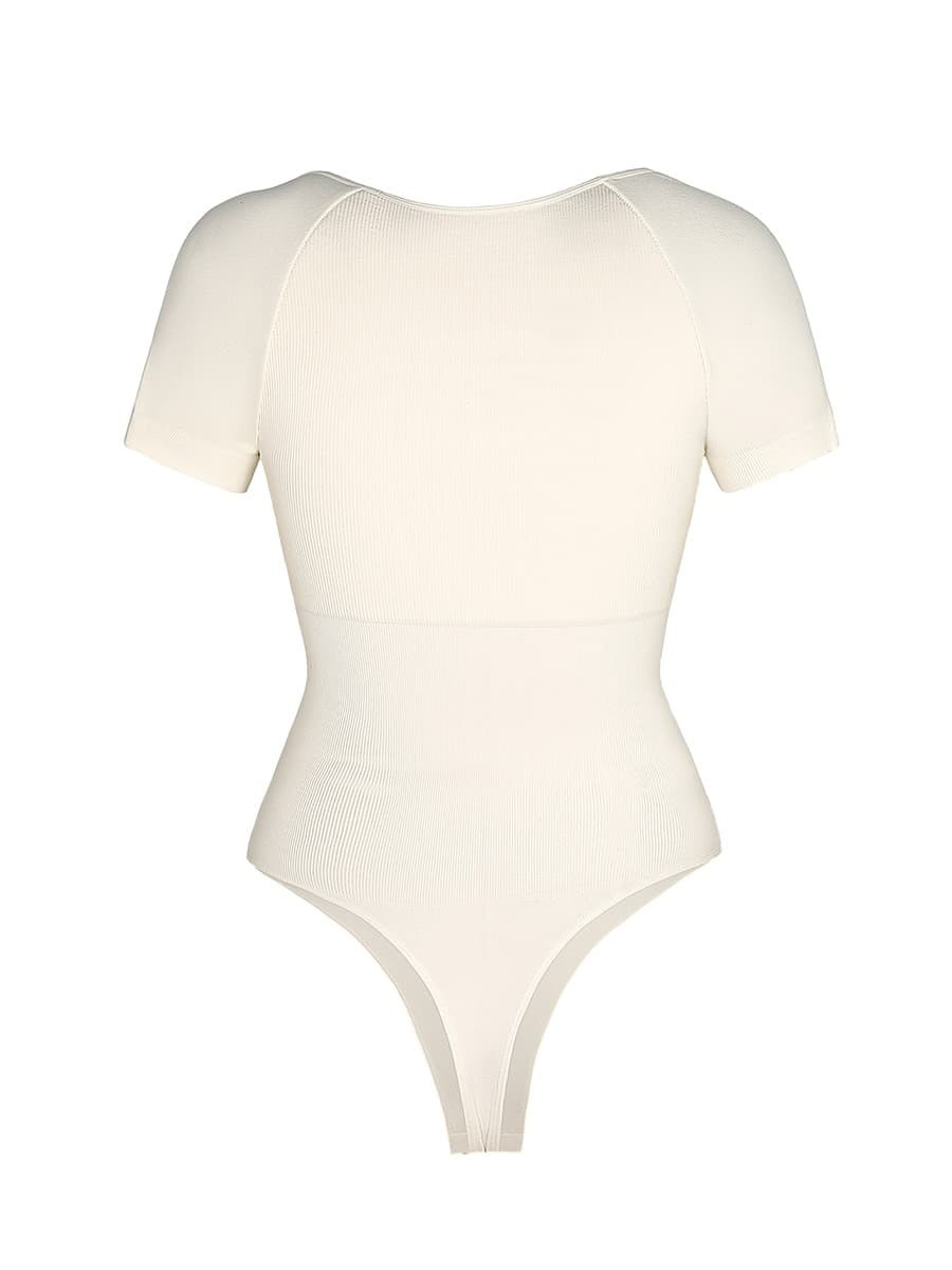 Eco-friendly Square Collar High Elastic Knit Seamless Shapewear Bodysuit