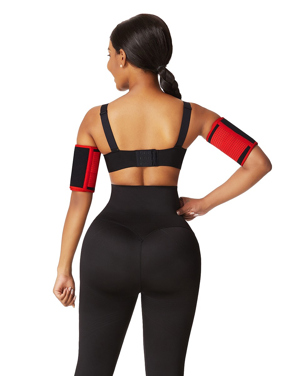 Red Neoprene Arm Shaper With Elastic Bands Perfect Curves