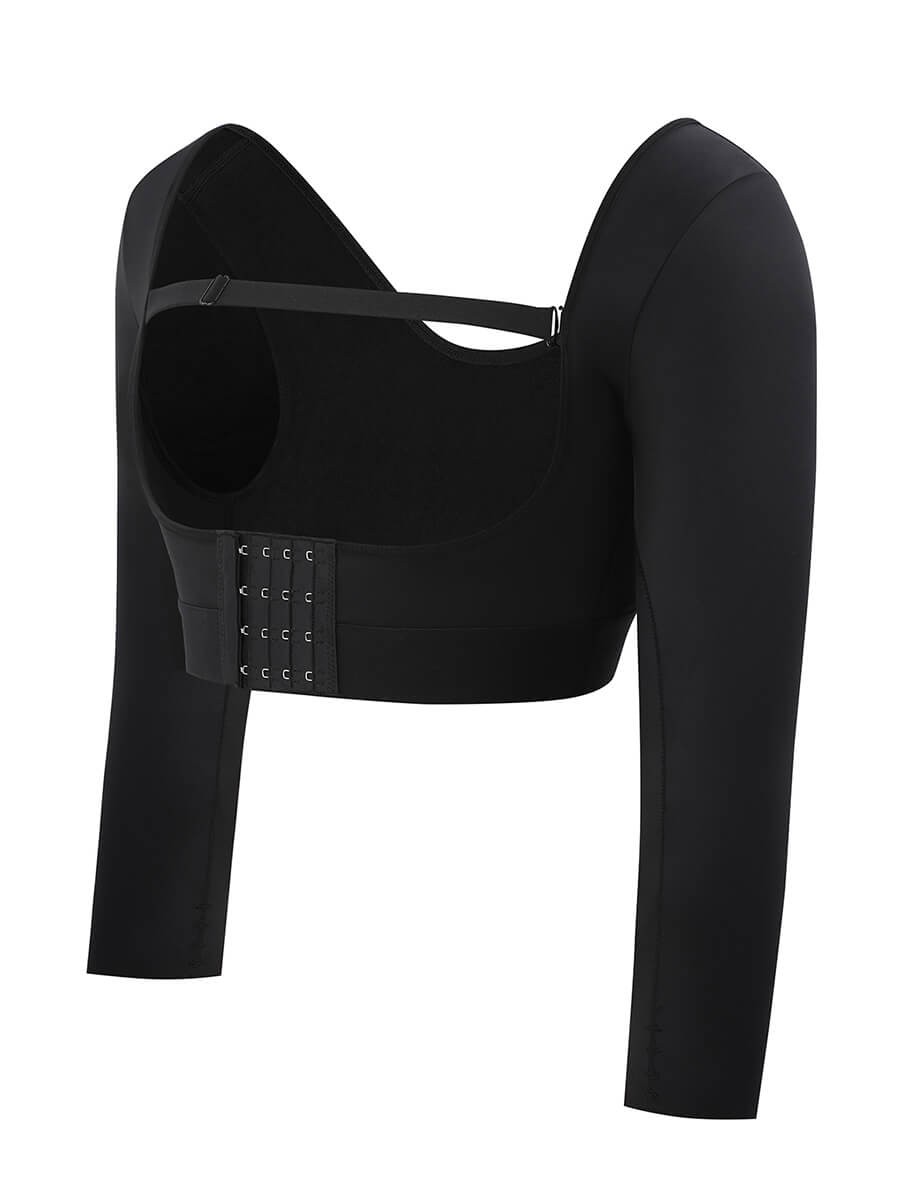 Black Stretch Cross Back Body Corset Arm Shaping Super Comfy