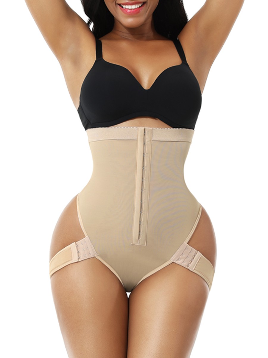 Nude 2 Bones Hook High Waist Shapewear Thong Midsection Compression