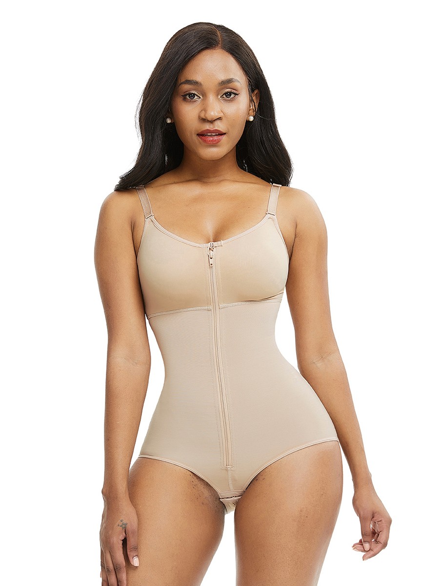 Nude Full Body Shaper Adjustable Straps Big Size Ultimate Stretch