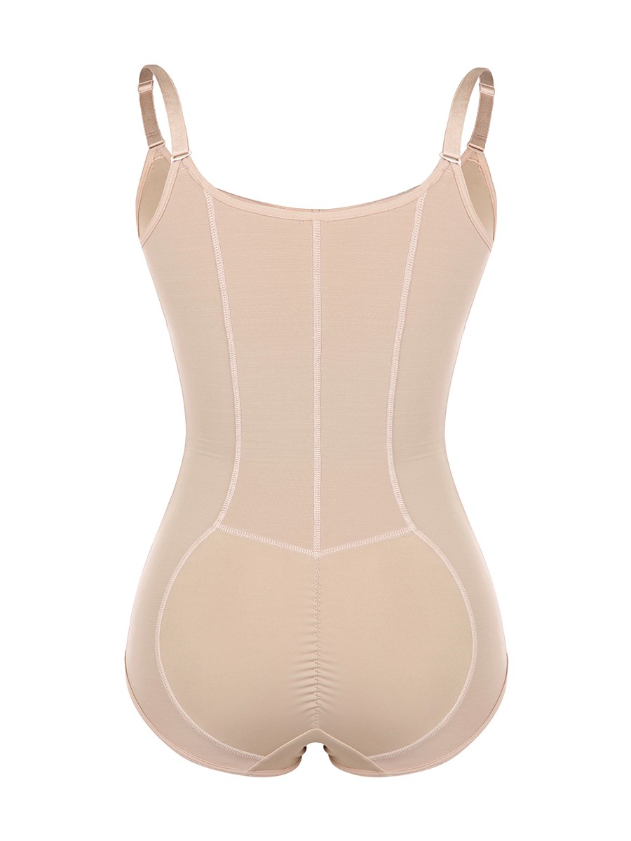 Nude Full Body Shaper Adjustable Straps Big Size Ultimate Stretch