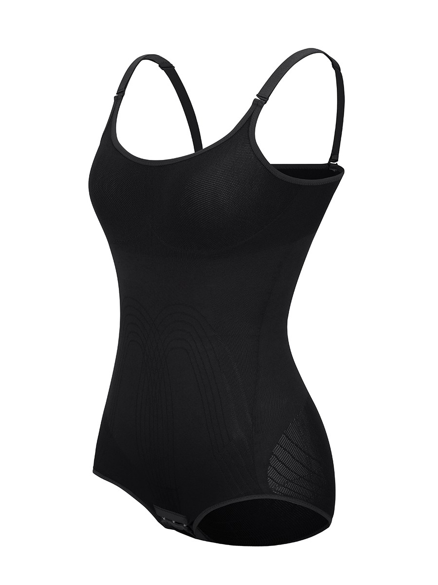 Good Elastic Black Shaper Bodysuit Tummy Control Plus Size
