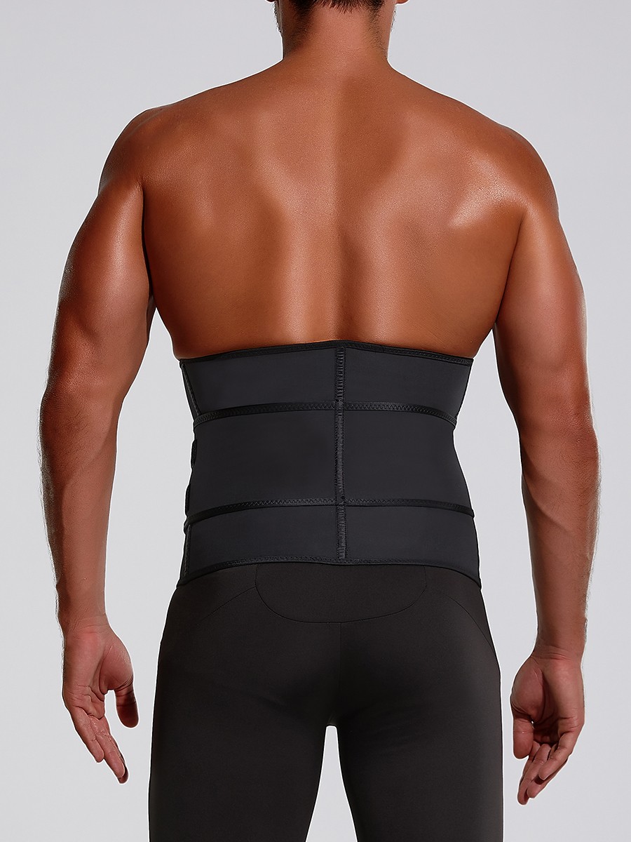 Black Big Size Latex Waist Trainer 7 Steel Bones Fitness