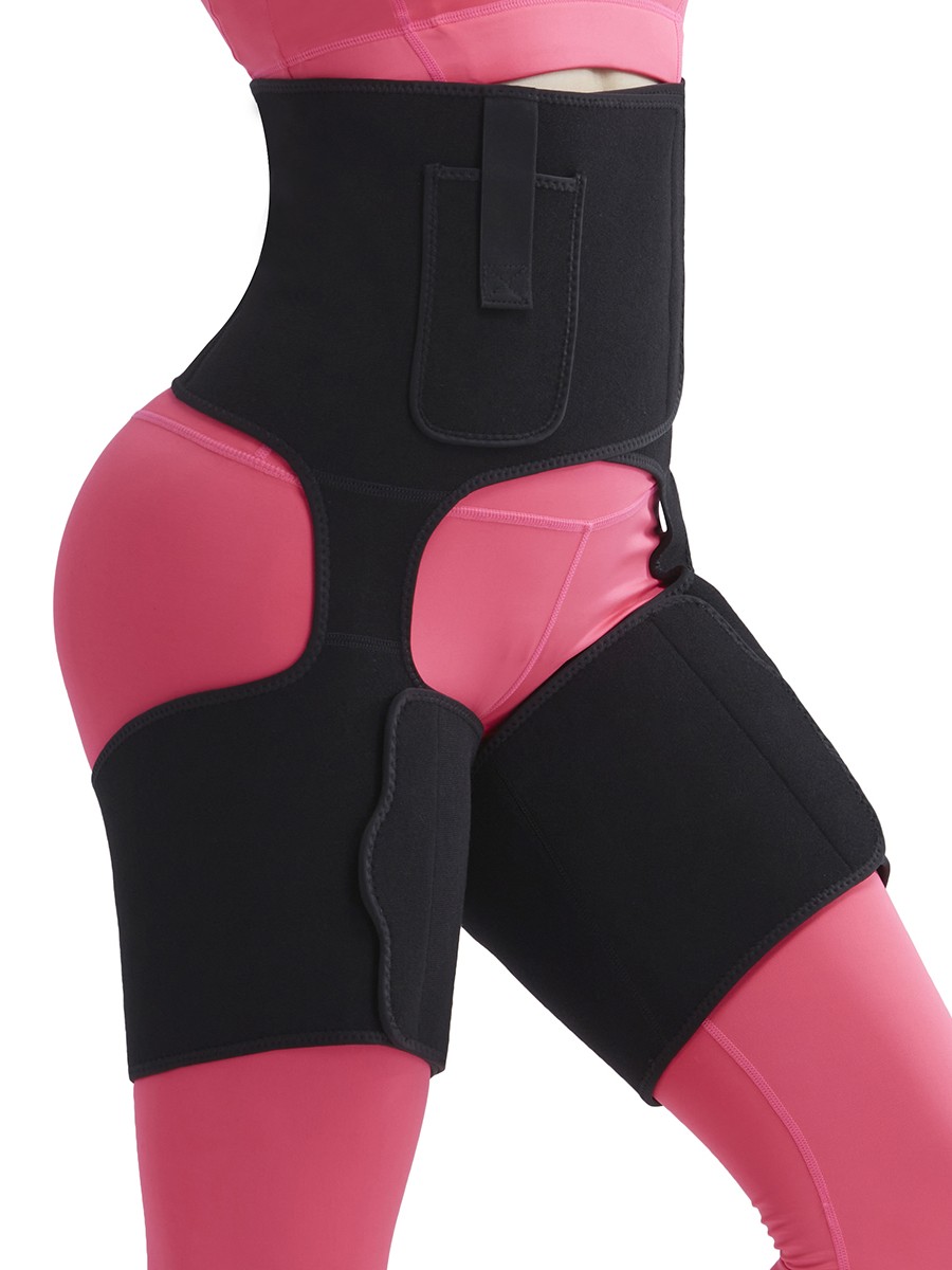 Charming Black Neoprene Thigh Shaper Adjustable Sticker Figure Slimmer