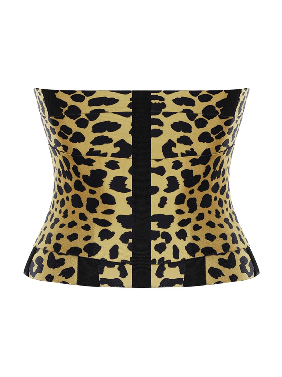 Leopard Print Neoprene Queen Size Waist Cincher Slimming Belly