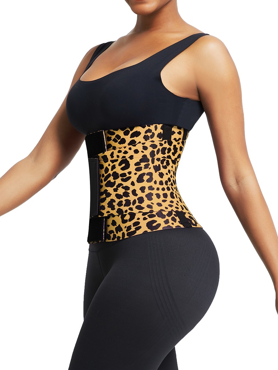 Leopard Print Neoprene Queen Size Waist Cincher Slimming Belly