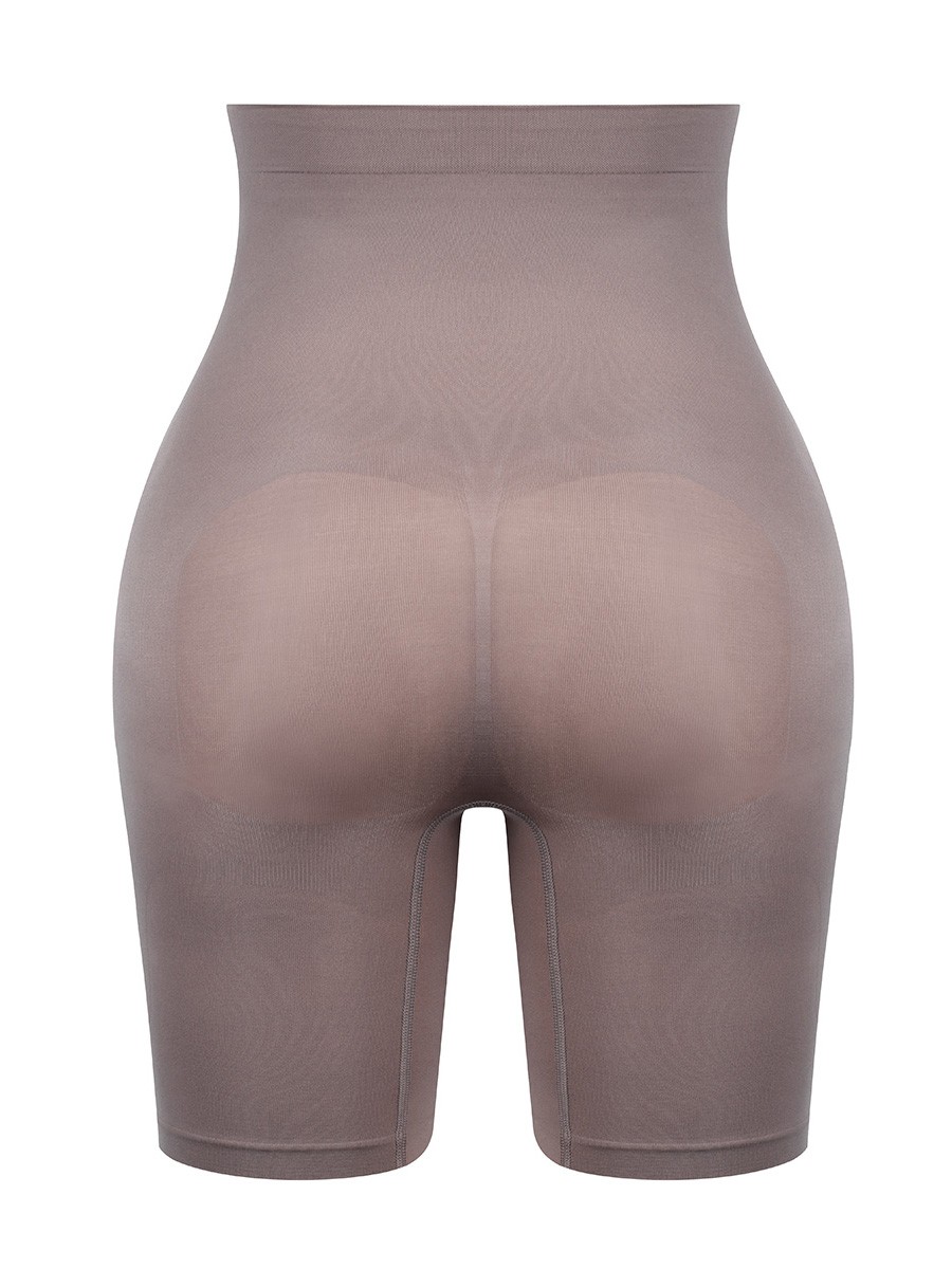 Purple Plus Size High Waist Shapewear Shorts Shaping Comfort