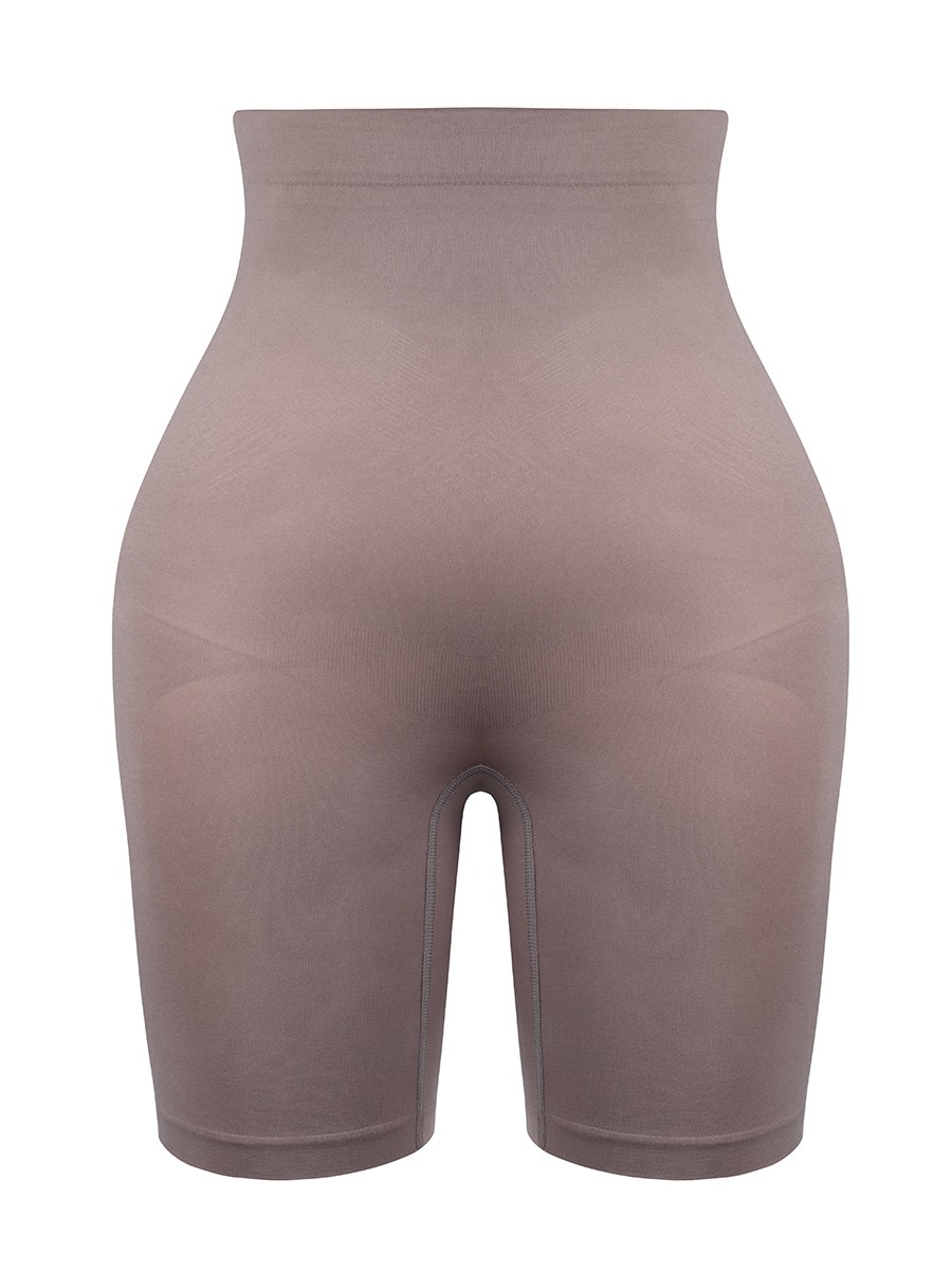 Purple Plus Size High Waist Shapewear Shorts Shaping Comfort