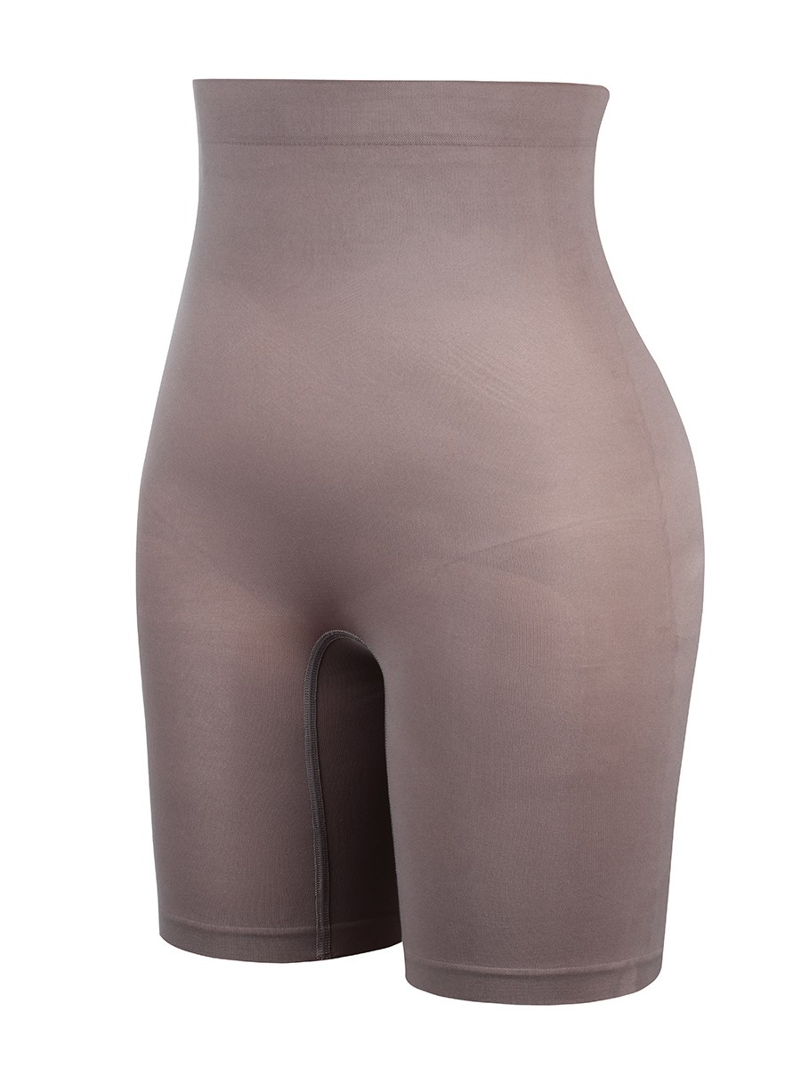 Purple Plus Size High Waist Shapewear Shorts Shaping Comfort