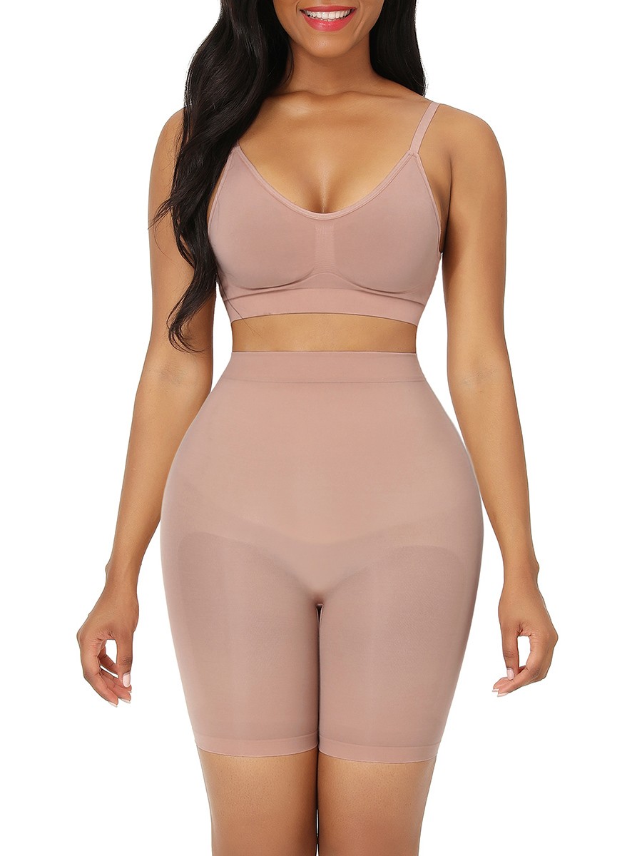 Nude Seamless Butt Lifter Shorts Anti-Slip Slimming Tummy