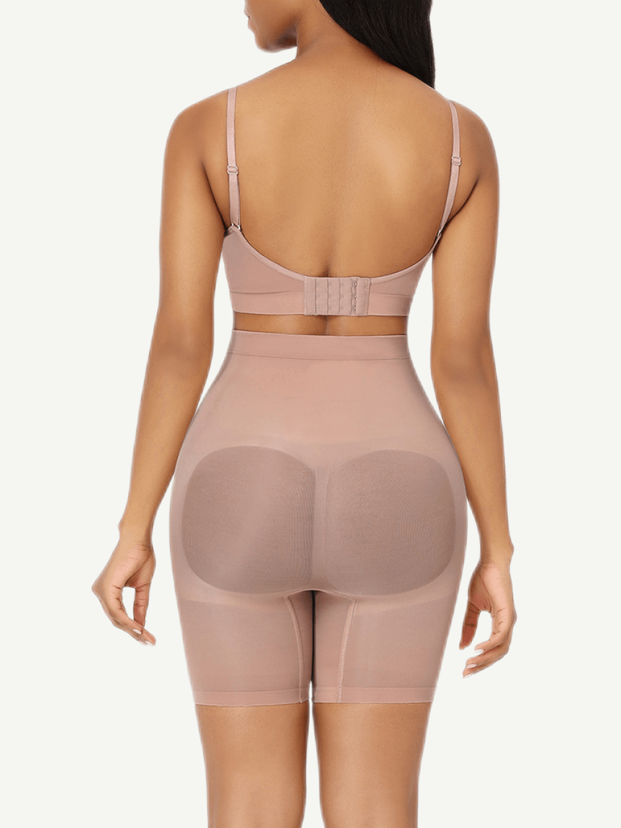Nude Seamless Butt Lifter Shorts Anti-Slip Slimming Tummy