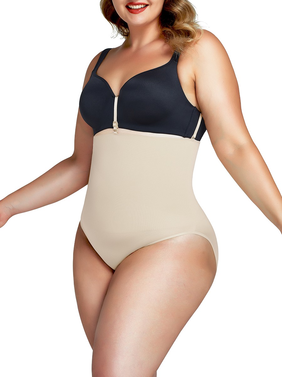 Skin Color High Cut Seamless Panty High Waist Slimming Belly