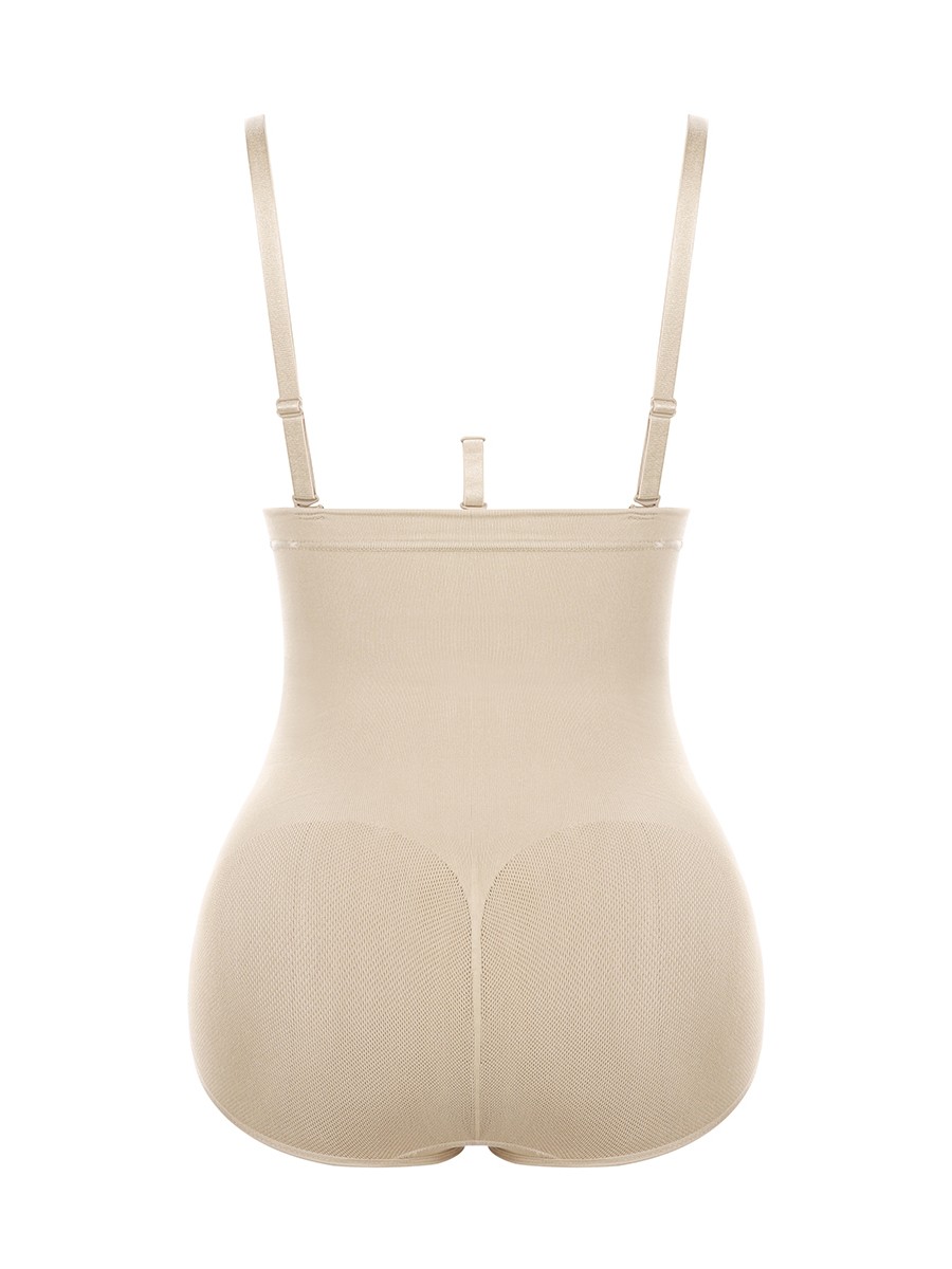 Skin Color Seamless Tummy Control Underwear Adjustable Straps