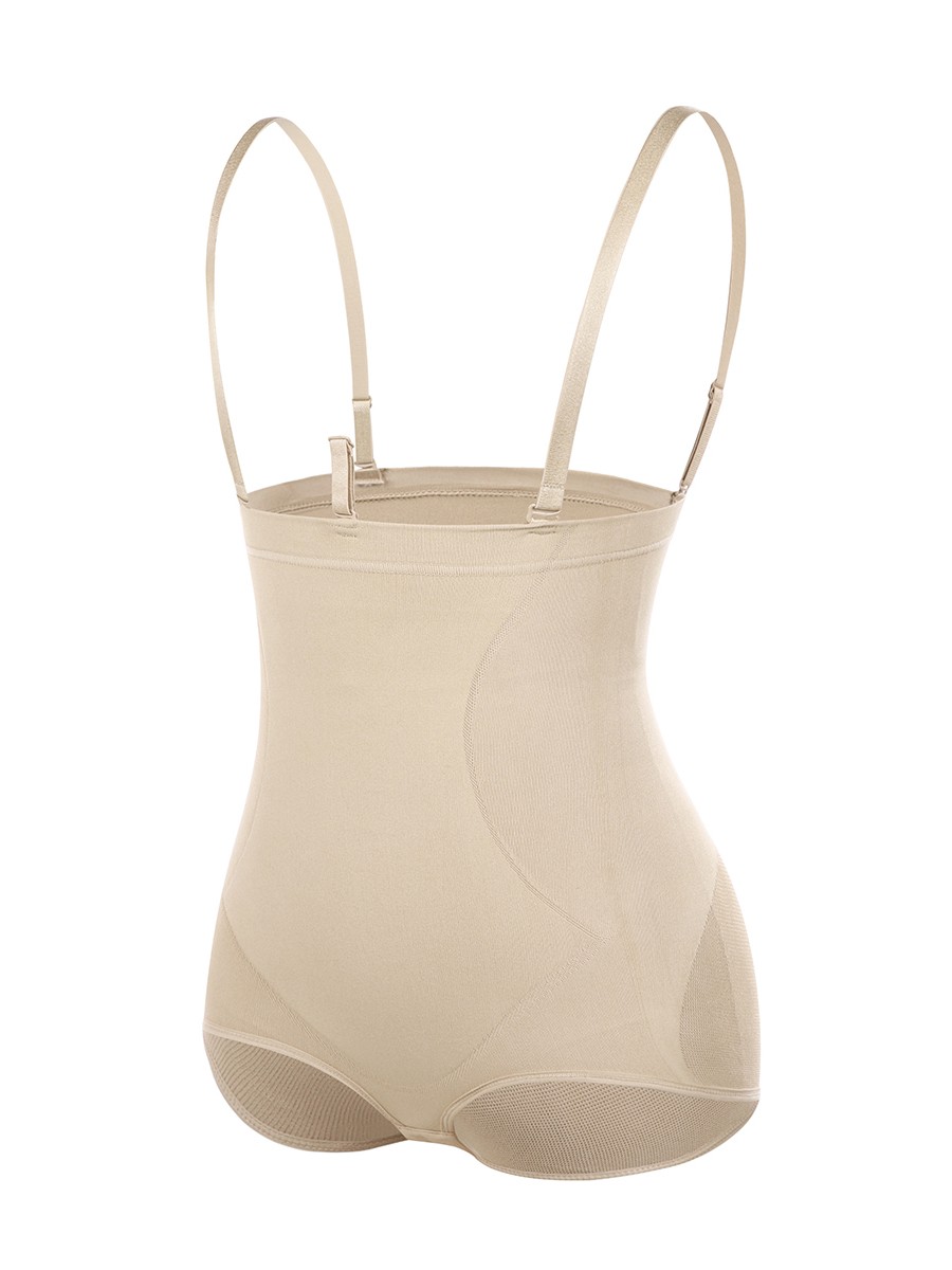 Skin Color Seamless Tummy Control Underwear Adjustable Straps
