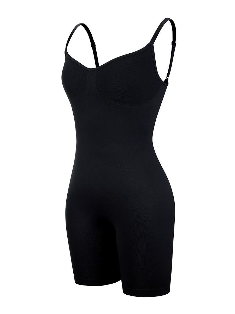 Black Seamless Plus Size Full Body Shaper Firm Compression