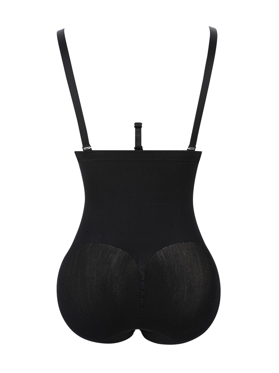 Black Plus Size Seamless Shapewear Bodysuit Anti-Slip Fashion Comfort