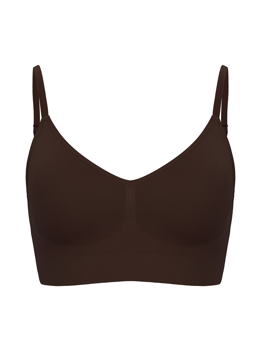 Deep Coffee Push Up Seamless Bra Removable Pads Best Materials