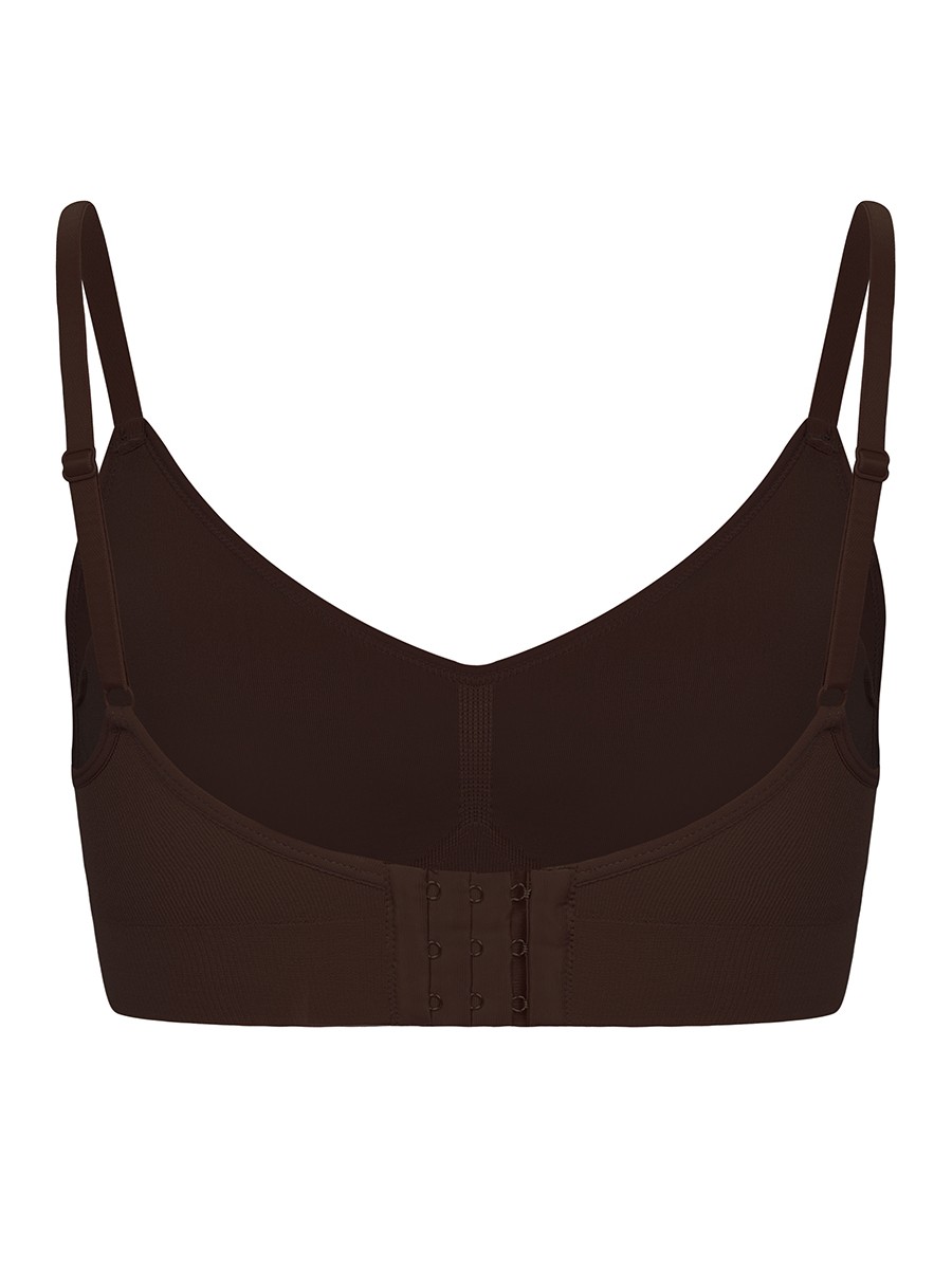 Deep Coffee Push Up Seamless Bra Removable Pads Best Materials