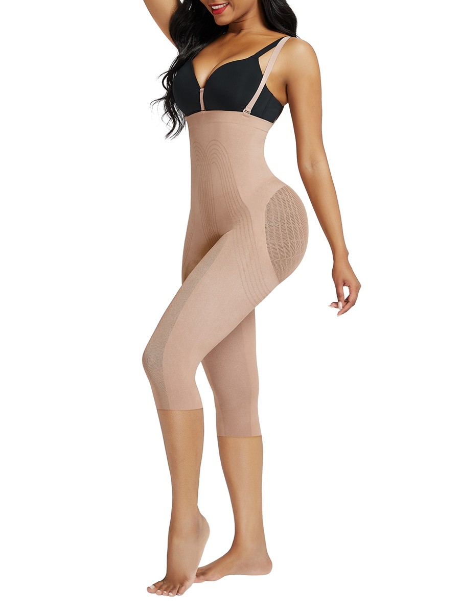 Nude Seamless Adjustable Straps Full Body Shaper Figure Slimmer