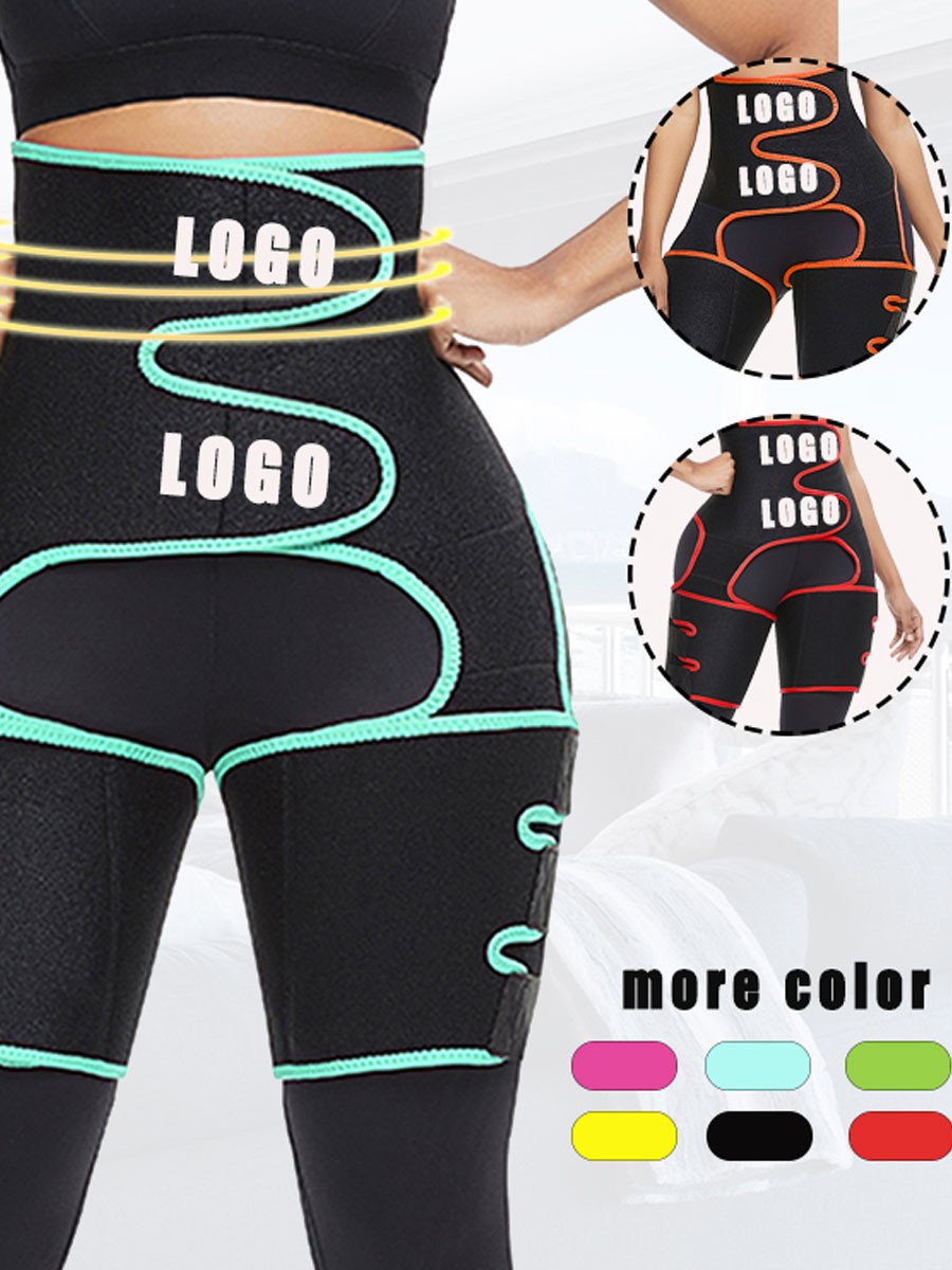 Lgiht Green Neoprene Thigh And Waist Shapewear Butt Lifting
