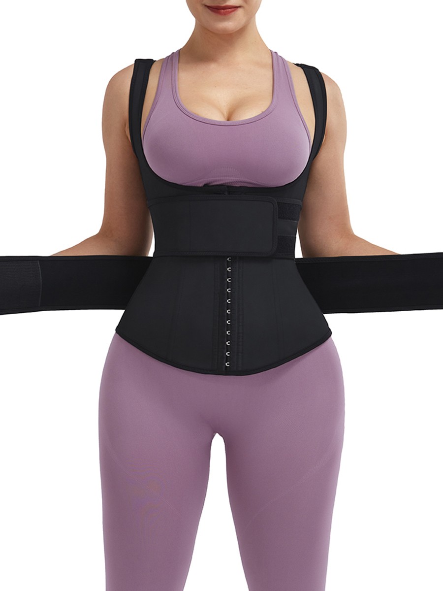 Black 9 Steel Bones Adjustable Strap Loss Weight Tank Shaper