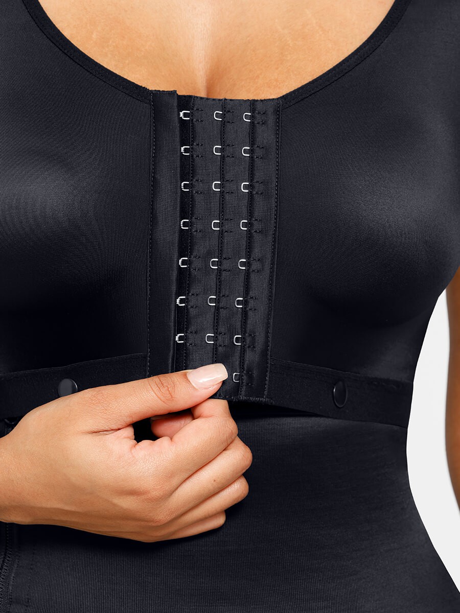 Post-Operative Breast-Covering One-Piece Side-Zip Bodysuit