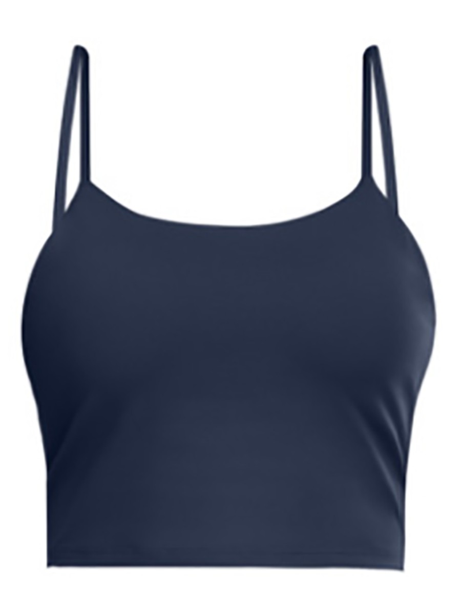 Deep Blue Longline Sports Bra Wirefree Padded For Training